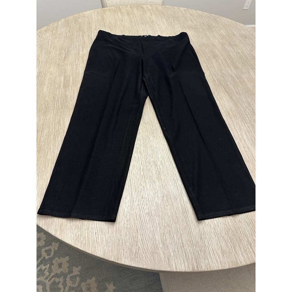 Eileen Fisher Black Career Pants women’s XL Straight Leg Minimalist Office